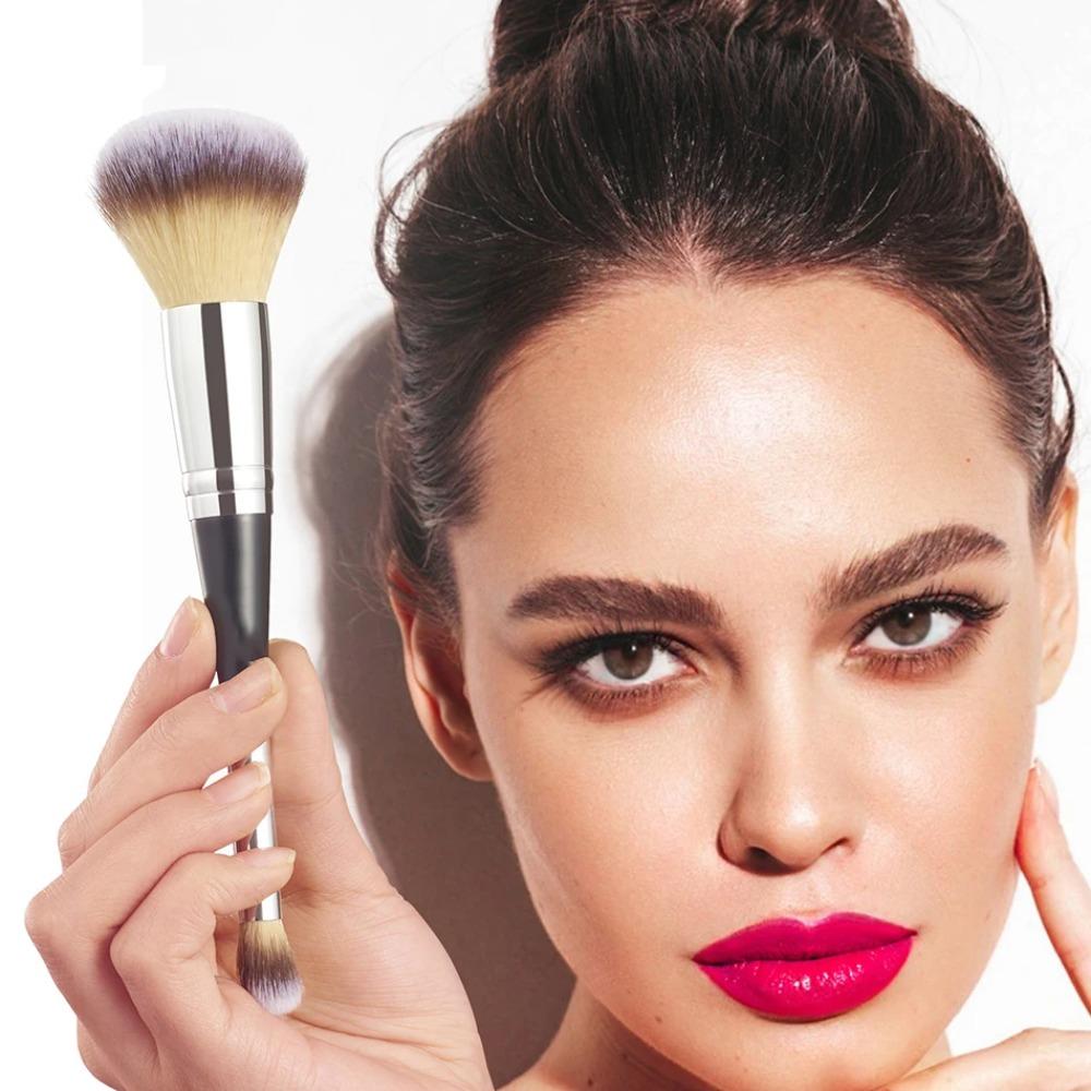 Rounded Taperd Dual-ended Foundation Brush Dual-purpose Makeup Brush  for Liquid Cream Powder