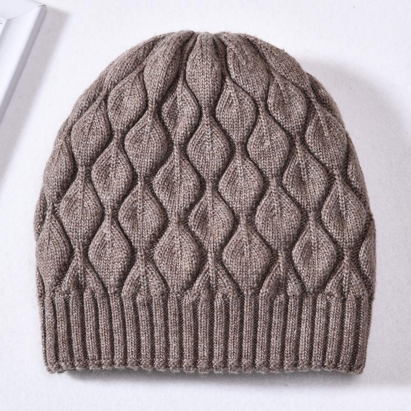 Jxwatcher Women Winter Hat Real Fur Pompom Angora Knitted Wool Beanie Fashion Casual Outdoor Thick Ladies Warm Fur Ball Hats New
