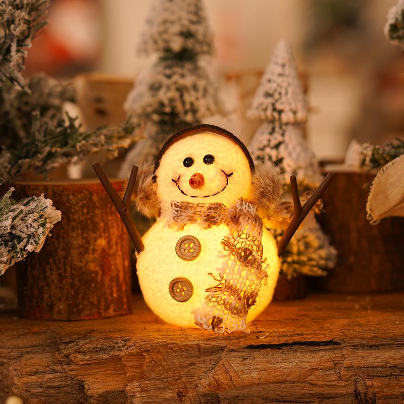 Светящаяся кукла-шарф снеговик - Рождественский декор и подарок для детей