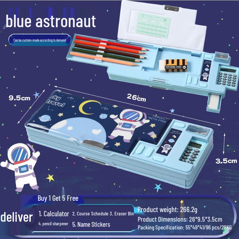 Multi-functional Cartoon Pencil Case - Large Capacity Stationery Organizer