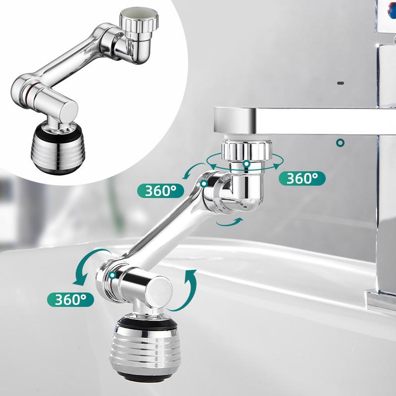 Rotary Faucet Extender ABS Faucet Mechanical Arm Aerator Sink Extension Water Filter