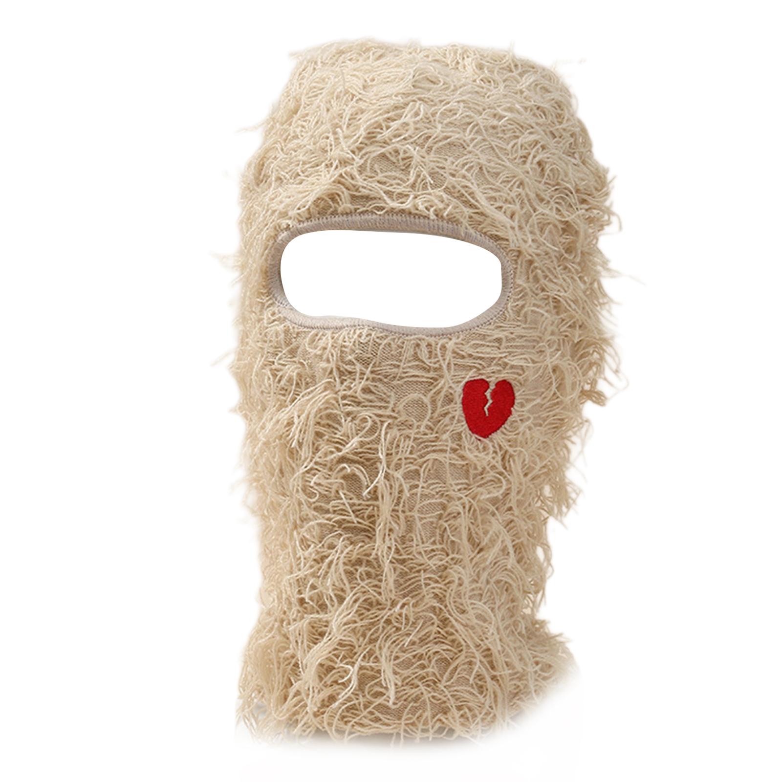 

Multiple Color Adult Balaclava Elastic Windproof Neck Protect Hat with Embroidery Heart Winter Cycling Skiing Hat хаки