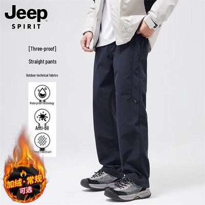 JEEP SPIRIT Men's Outdoor Windproof Straight-Leg Pants