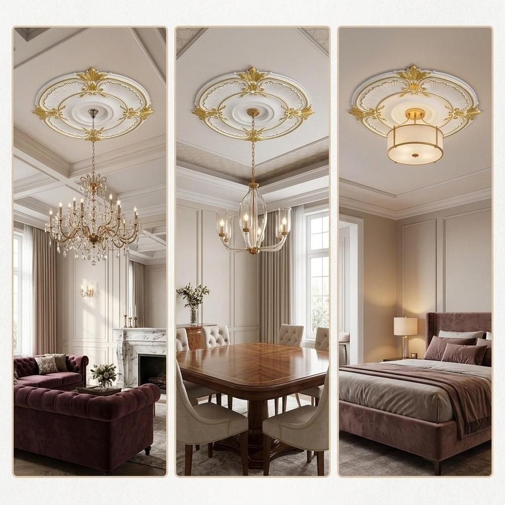 And Decorative Rosette for Lamps in Bedrooms, Or Dining Rooms.