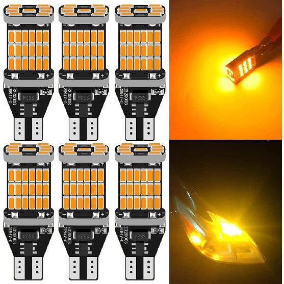 2x Signal Lamp T15 Led Super Bright W16W Led Bulbs 912 921 For Reverse Lamp Backup Parking Light 12V White Amber Yellow Bulbs 7