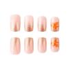 24x Maple Leaf Artificial Nail Full Cover Stick On Nail Short False Nail Fall Press On Nail Thanksgiving Nail