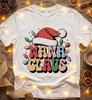 Retro Nana Claus Shirt, Groovy Christmas Nana Gift, Vintage Style Santa Hat