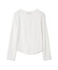 MILLO WOMEN Tape Henley Neck T-Shirt [Ivory]