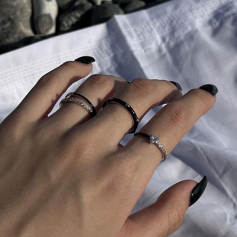 Dripping Women'S Suit, Ring, Enamel Candy Color, Index Finger, Diamond-Encrusted Zircon, Niche Design, Advanced Sense
