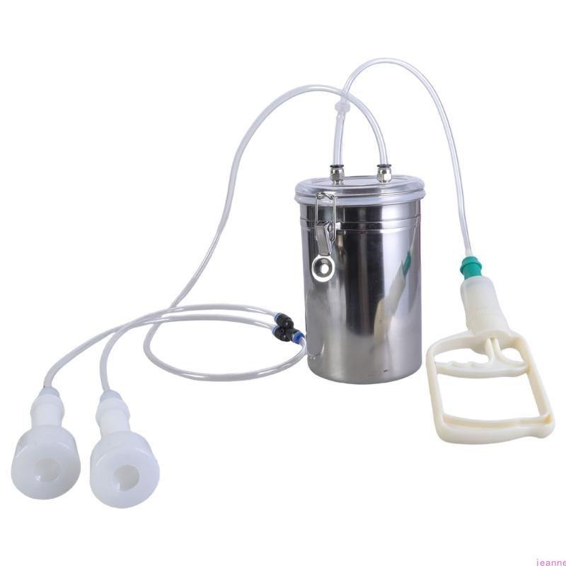 Stainless Steel Manual Milker Milking Machine Simple Operations Milking Device for Small Scale Milk Production
