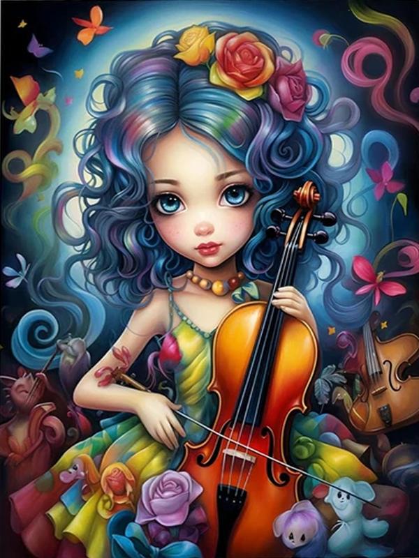 

Алмазная картина, новая коллекция 2024, мультяшная девушка, сделай сам, квадратная круглая дрель, стразы, вышивка, маленькая фея, мозаика, наборы для вышивки крестом Square drill 40x50cm