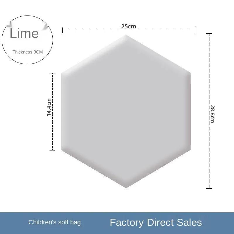 3D Nordic Kids Room Loft Hexagonal Headboard Soft Bag Wall Sticker Tatami Bed Headboard Self-adhesive Wall Background Wall Decal