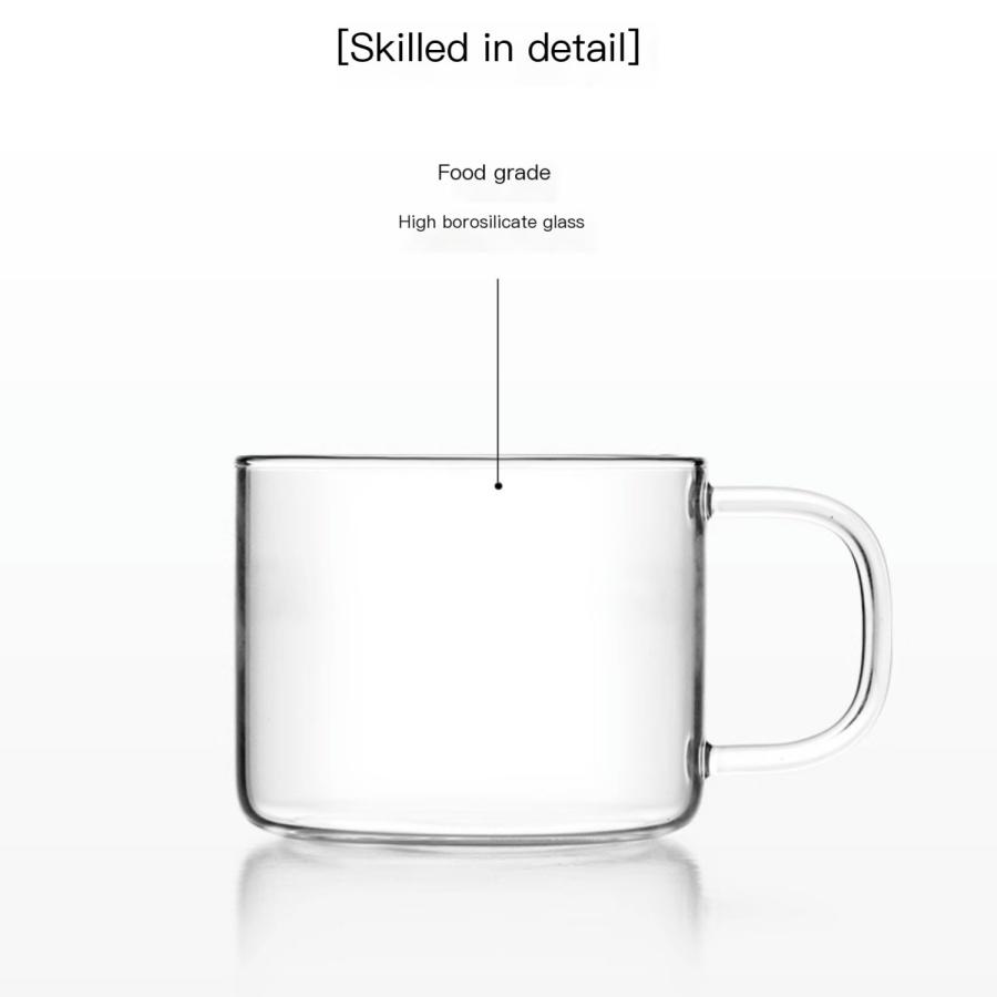 SAMADOYO Thickened Heat-resistant Glass Kungfu Tea Cup, Baijiu Cup, Small Cup, Tea Belt, Transparent Glass Water