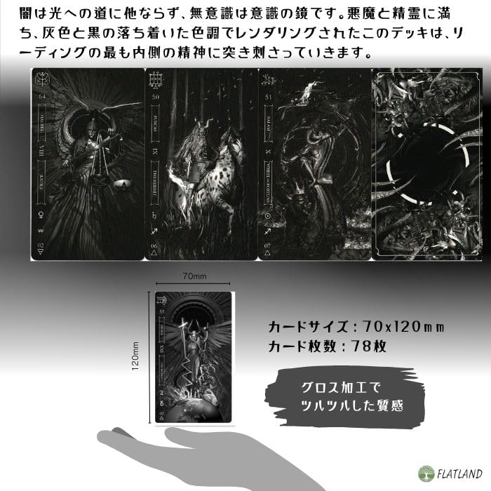 Goetia Tarot in Darkness Tarot Reading Instructions with Japanese Authentic Tarot 78 Cards Instructions, Cards,