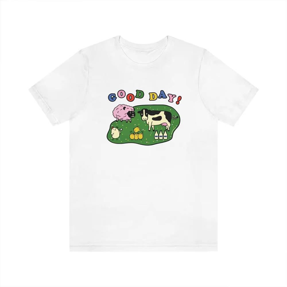 

Retro Graphic Print Tee Ladies Casual ONeck Short Sleeve Loose Fashion Clothes Women Clothes Aesthetic Clothes S