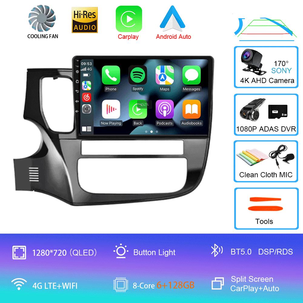 Android14 Carplay Auto Car Radio For Mitsubishi Outlander 3 GF0W GG0W 2012-2018 Multimedia GPS Video Player Stereo 2din Head