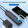 10-Port USB 3.0 Hub Expander for Laptops, Phones, and Desktops