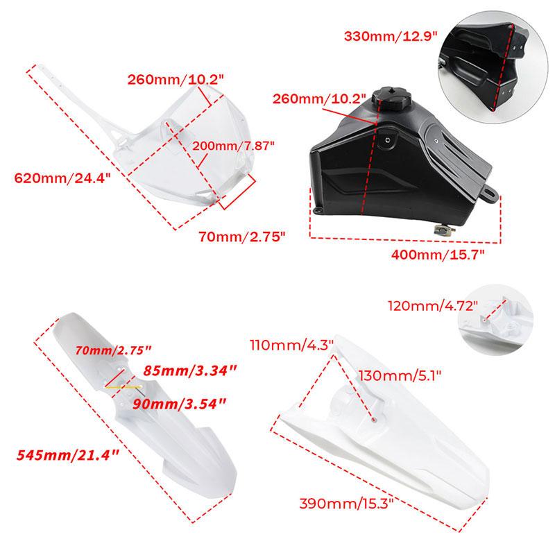 LYNNCHI Motosiklet YZ 65 Grenaj Kiti Tam Gövde Kaplaması Plastik Çamurluk YH65 YZ65 Pit Dirt Bike Off Road Aksesuarları İçin