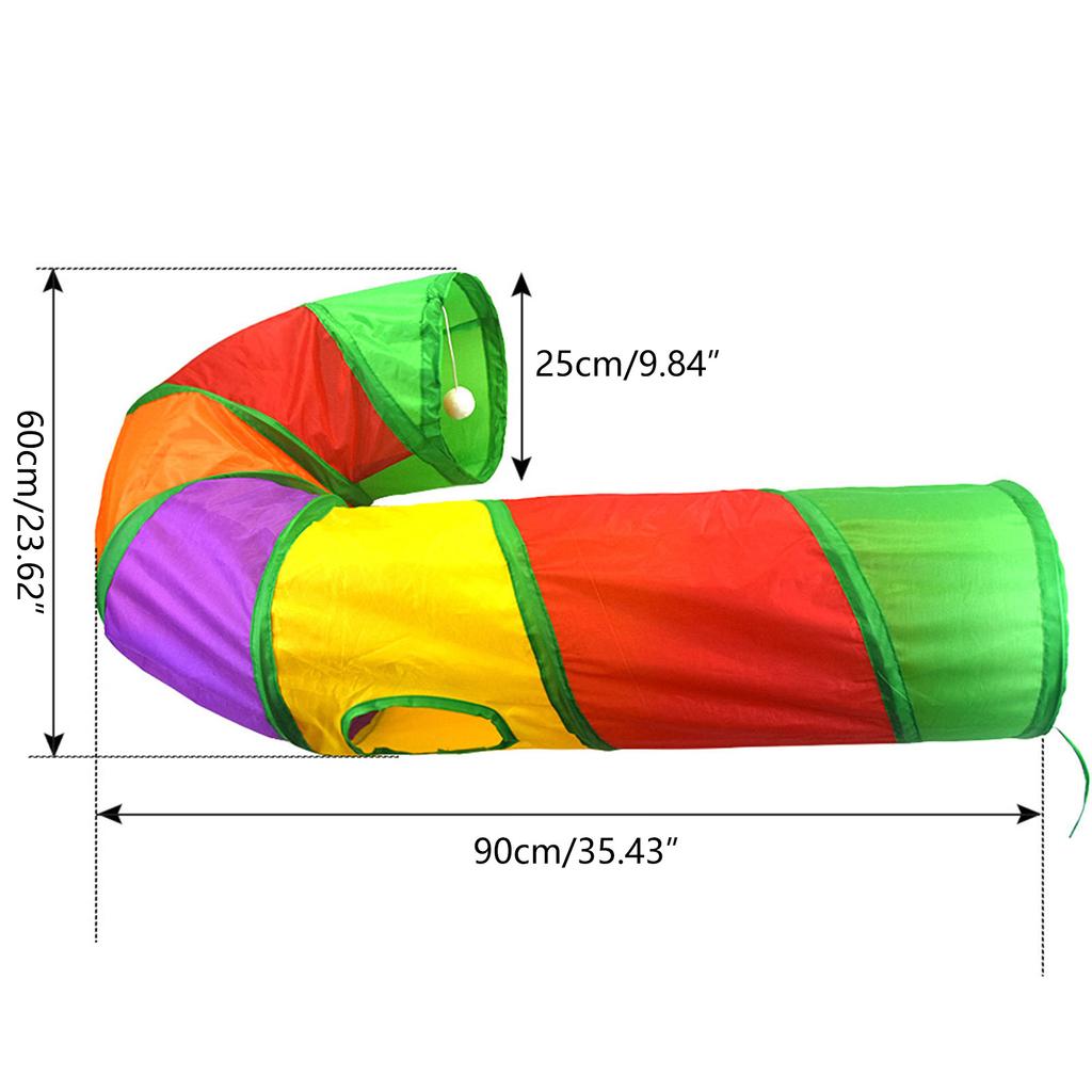 Indoor Collapsible Cat Tunnel Tube Kitten Tunnel Bored Cat Pet Toy Peek Hole Toy Cat Dog Rabbit Interactive Supplies