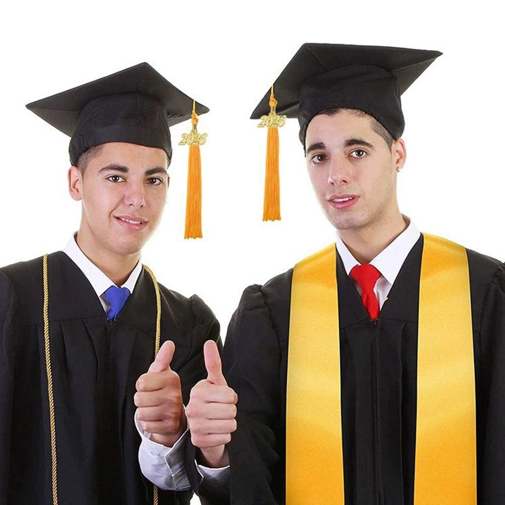 4Pcs/Set Graduation Stole Sash Graduation Robe Set with Tassel Doctor Gown Bachelor Gown  Graduation