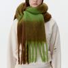New large plaid scarf women's autumn and winter Korean version warm atmosphere thickened scarf scarf scarf