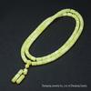 Russian White Beeswax Beads Buddhist Rosary: Multi-strand Bracelet Necklace with Hundred Flowers Amber Design
