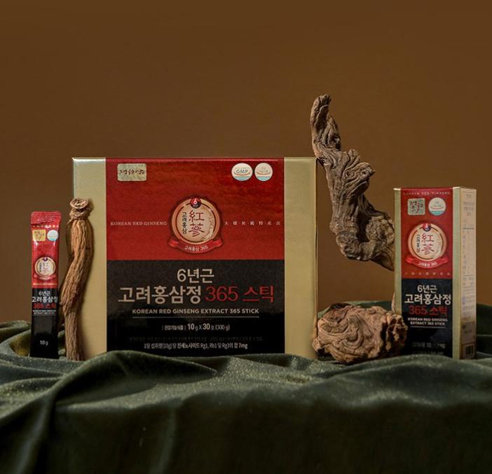 JungwonSam 6-Year Korean Red Ginseng 365 Stick – Daily Immunity & Energy Boost, 300g