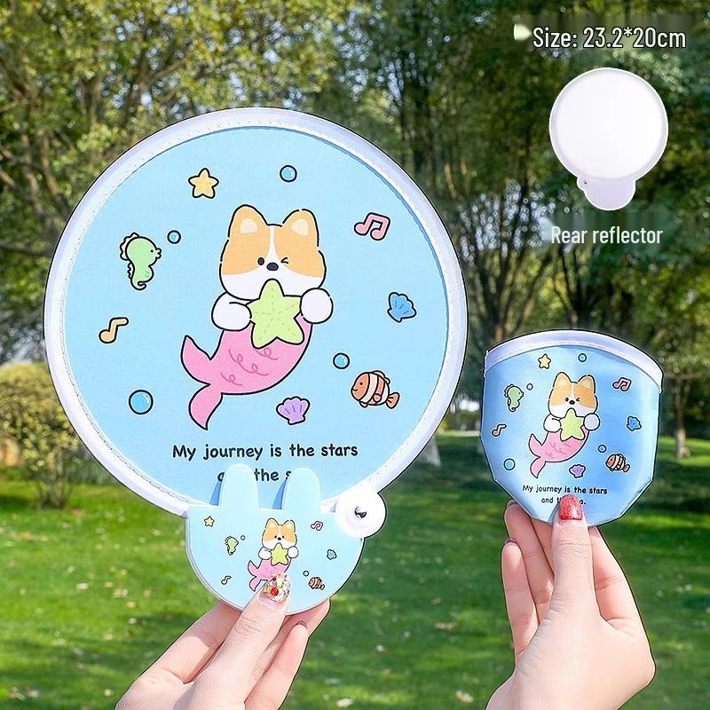 

Cute Cartoon Portable Mini Folding Selfie Fan for Students