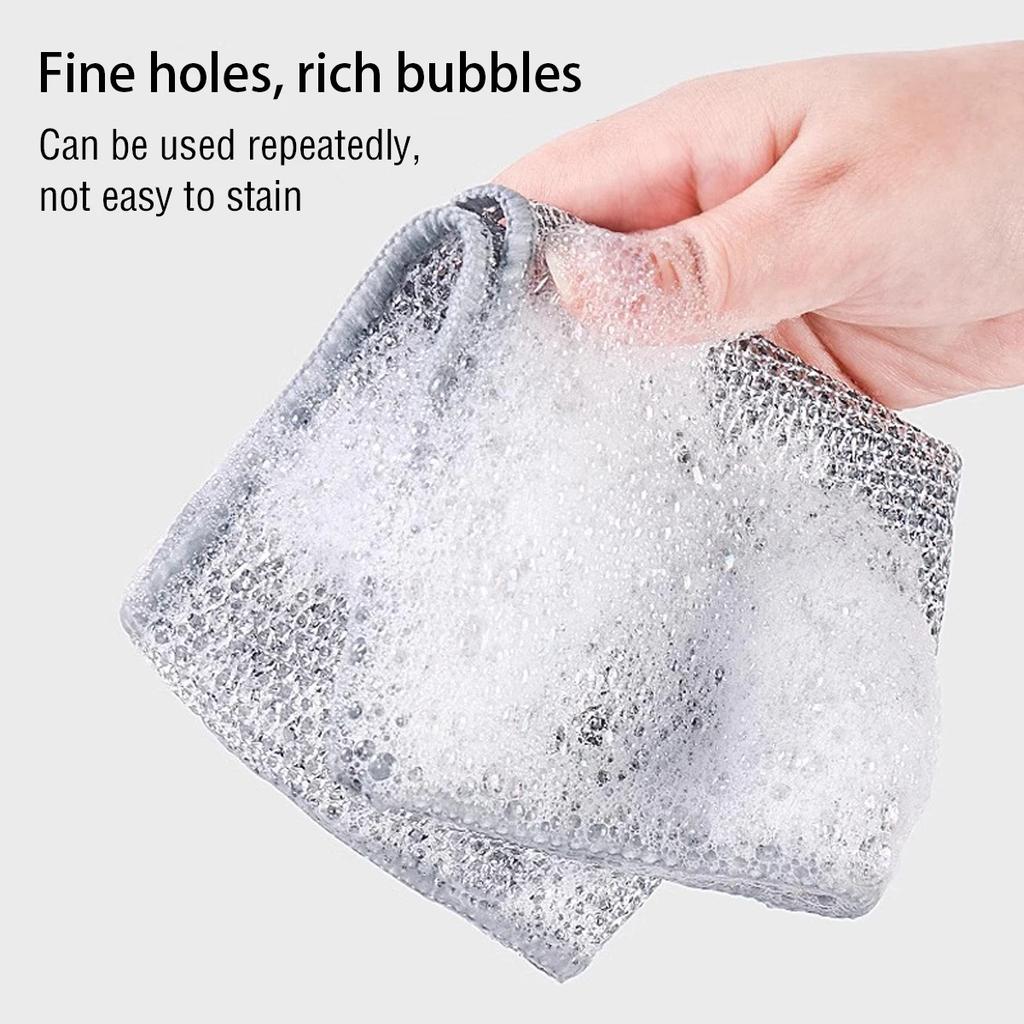 Multifunctional Non-Scratch Wire Dishcloth Wire Dishcloth Multipurpose Wire Microfiber Cloth Cleaning Cloth Magic Dish Towel