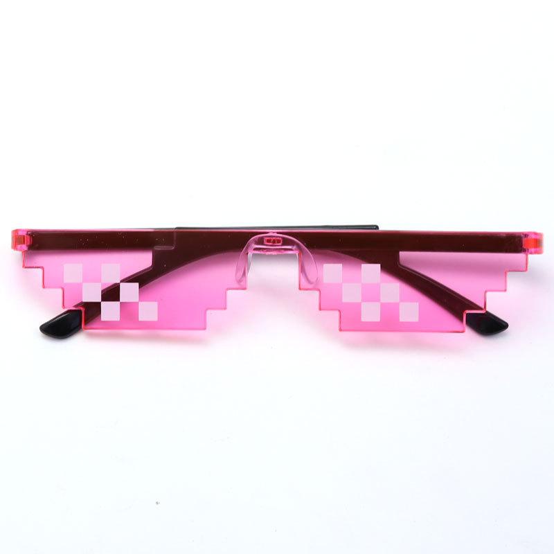 Ochelari de soare cu mozaic pentru petrecere, ochelari de soare cu mozaic cu imprimare color, ochelari de soare cu mozaic artificial