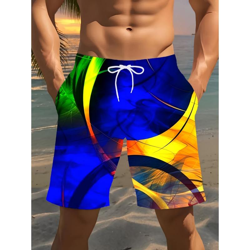 Men s Beach Shorts Graphic Digital Print Print S