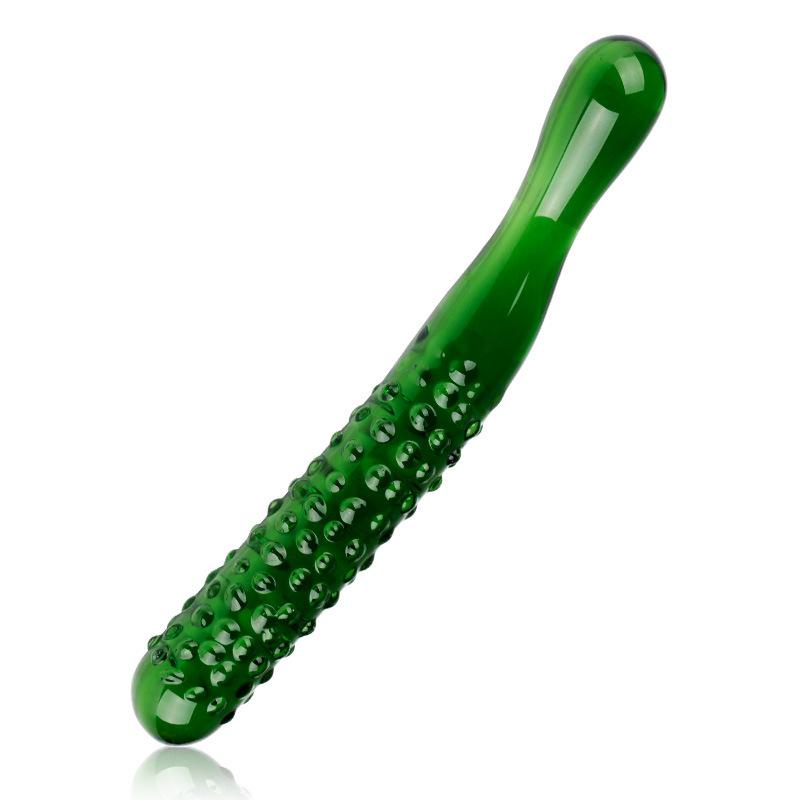 Glass Dildo Artificial Penis Fruit Vegetable Shape Female Masturbation Device Anal Plug Sex Toy