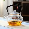 Hammered Glass Teapot with Handle