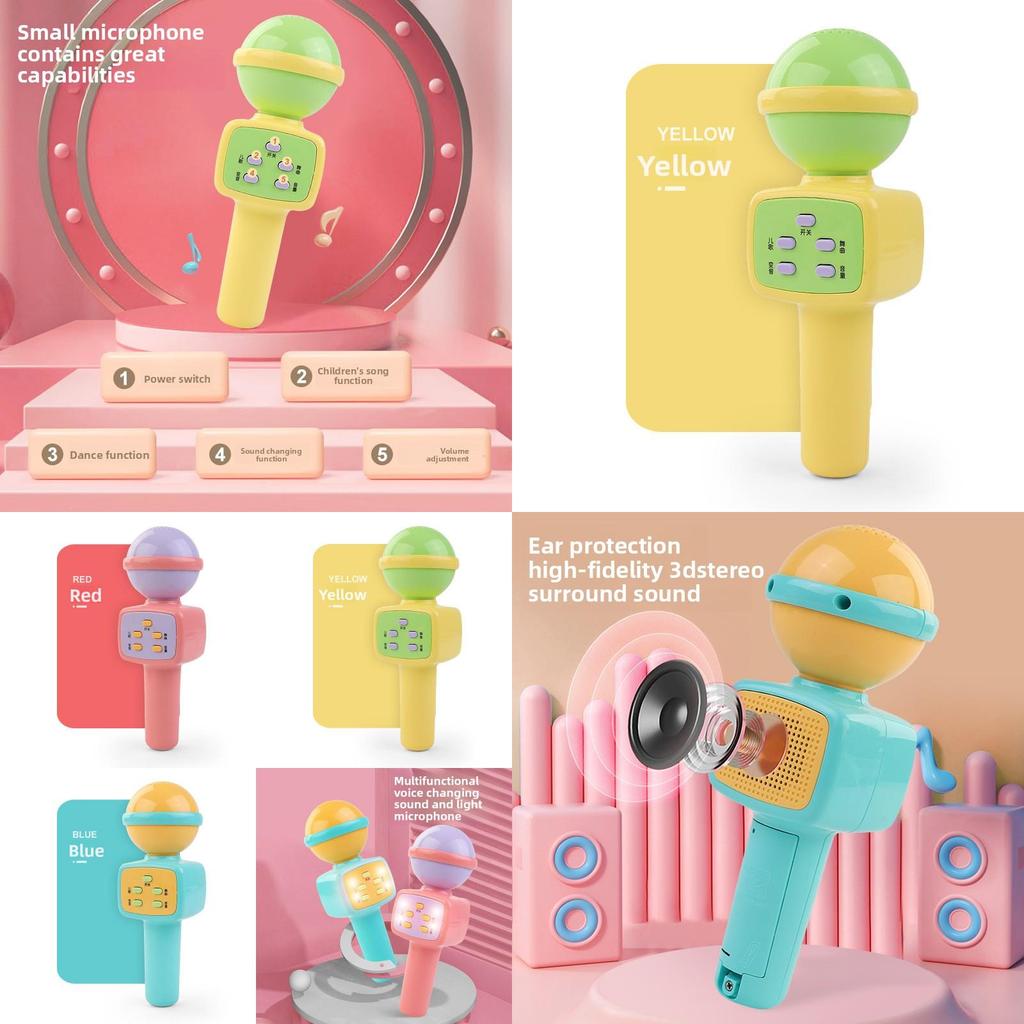 Microfono Karaoke Interattivo per Bambini con Alimentazione a Batteria ed Effetti Vocali per il Gioco