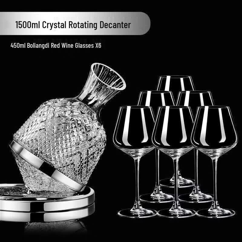 Luxury Handmade Crystal Wine Glass & Decanter Set
