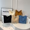 Large Capacity Simple Casual Corduroy Shoulder Crossbody Tote Handbag For Daily Use