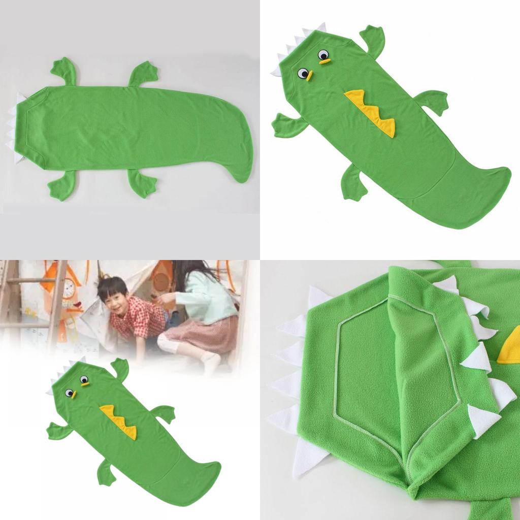 Crocodile Cartoon Child Blanket Sleep Bag With Thick Insulation For Kids