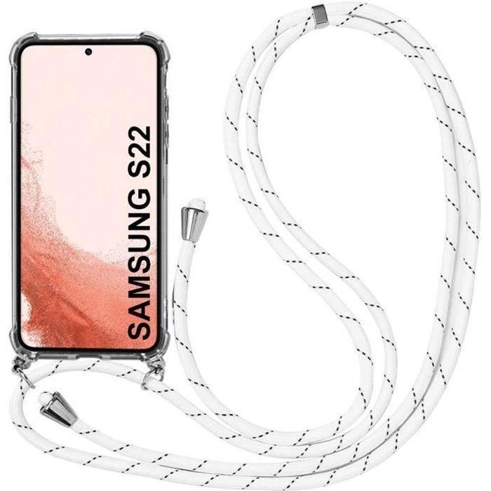 Coque de Protection - PROSHOP - pour Samsung Galaxy S22 - Souple - Anti-Rayure - Transparent-Blanc