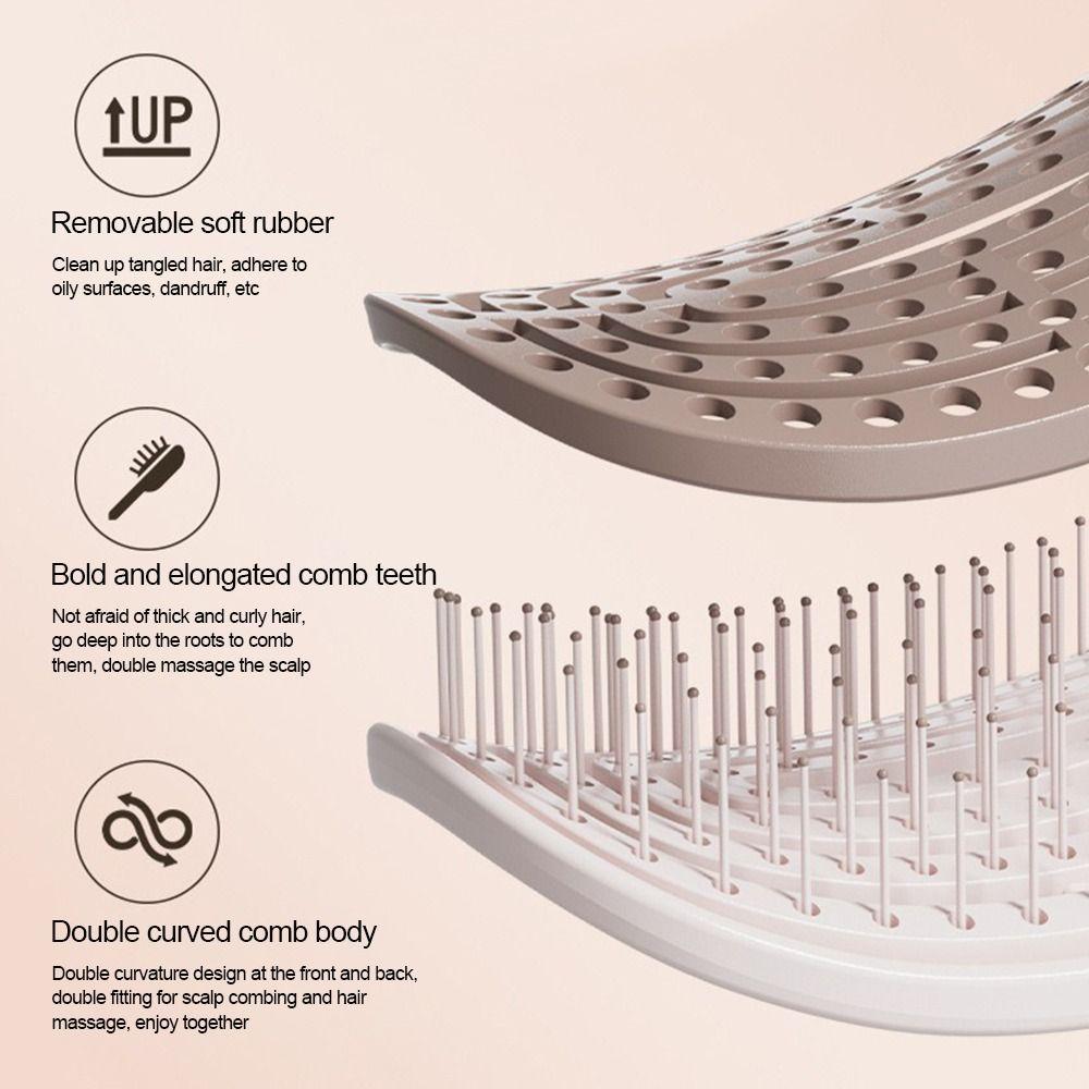 Hollow Scalp Massage Brush Anti-static Salon Styling Tool Fashion Massage Comb  Styling Tool