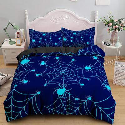 Gruselige Spinnen Bettwäsche Kollektion Queen Size Weich 3D Druck Bettbezug Kollektion Halloween Thema Bettdeckenbezug Mit Kissenbezügen Schlafzimmer Dekoration