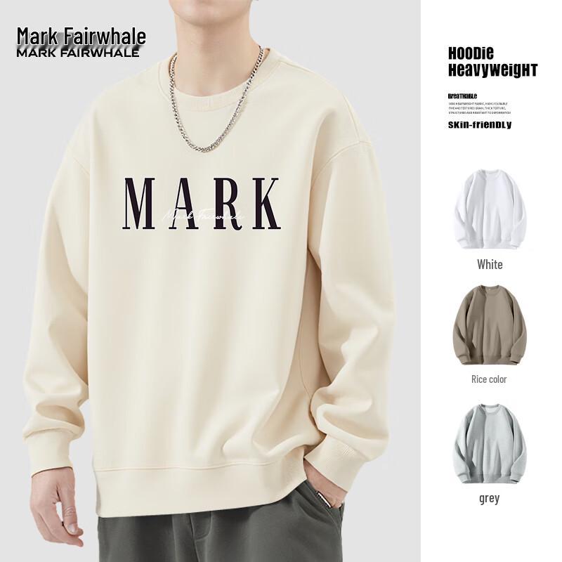 Mark Fairwhale Men's Heavyweight American Style Crew Neck Sweatshirt