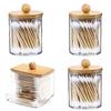 Acrylic Portable Cotton Swab and Pad Organizer