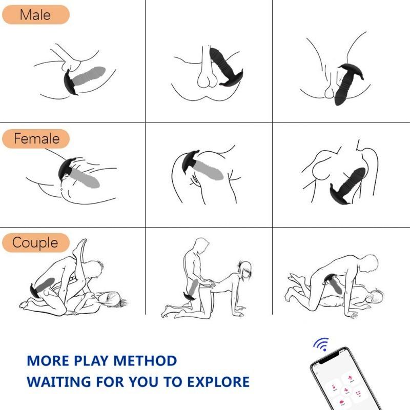 Invisible Adult Sexual Sex Toy Wireless APP Remote Control Wearable Thrusting Dildo Vibrating Panty Vibrator for Women Female
