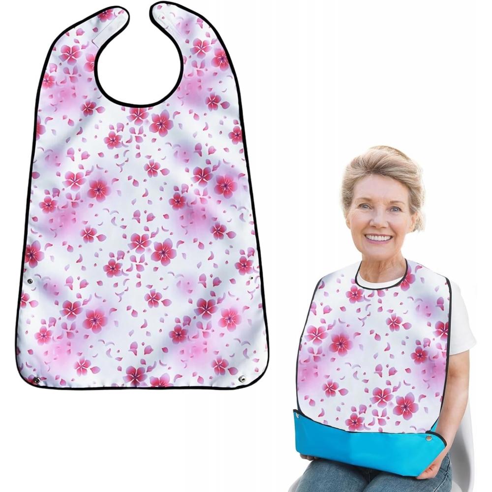 HiliBoom Waterproof Care Apron Dining Apron High DuraBility Adult B Pink Sakura
