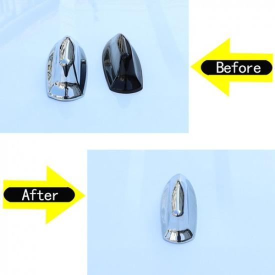 Silver ABS Shark Fin Antenna Cover Trim For Toyota Tundra -2024