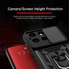 KEYSION Shockproof Armor Case for Motorola MOTO G86 5G Slide Camera Lens Protection Ring Stand Phone Back Cover for MOTO G56 5G