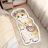 Simple Cartoon Cute Cat Foot Mat Imitation Cashmere Carpet Living Room Bedroom Bedside Blanket Children's Floor Mat