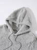2025 Autumn/Winter European & American Men's Plush Lined Hooded Sweatshirt Jacket