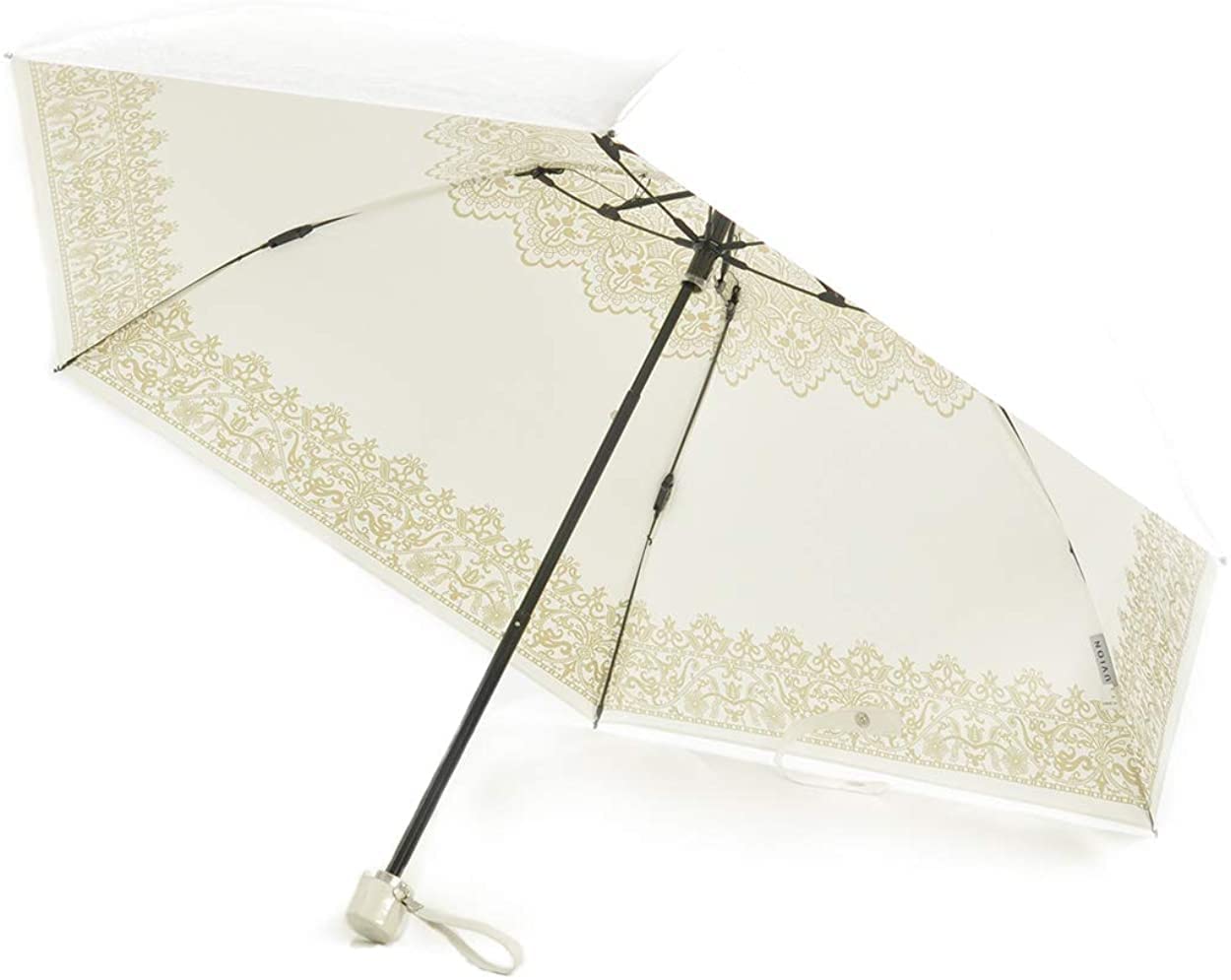 

UVION Премиальный белый 50см Мини зонт от солнца с кружевным узором Защита от УФ-лучей Углеродное волокно Toray TORAYCA Складной зонт для солнечных и дождливых дней Ультралегкий 4002 золотой