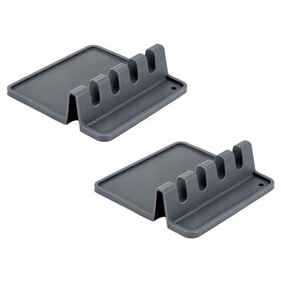 ABIY 2PCS Thick Paint Brush Drying Rest Silicone Holders,Rectangular Organizer With 4 Slots For Artists For Drawing